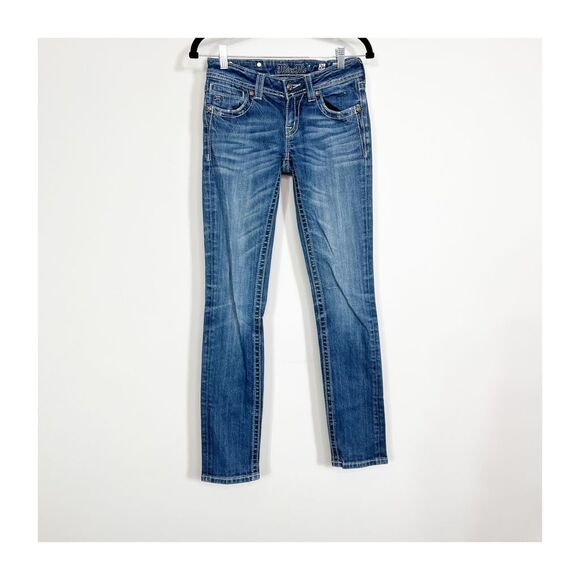 Miss Me Jeans Phoenix Embellished Pockets Skinny Womens Size 26 - Picture 1 of 7